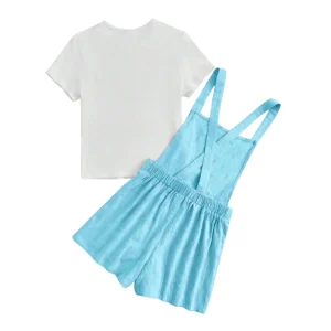 Kids Dark Blue Romper with T-shirt