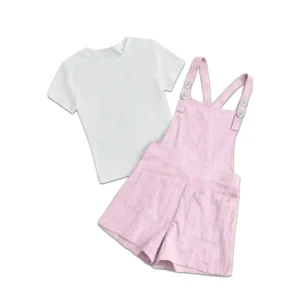 Kids Romper Baby Pink with T-shirt
