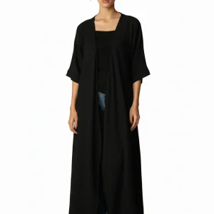 Women Wrap Midi Dress Black
