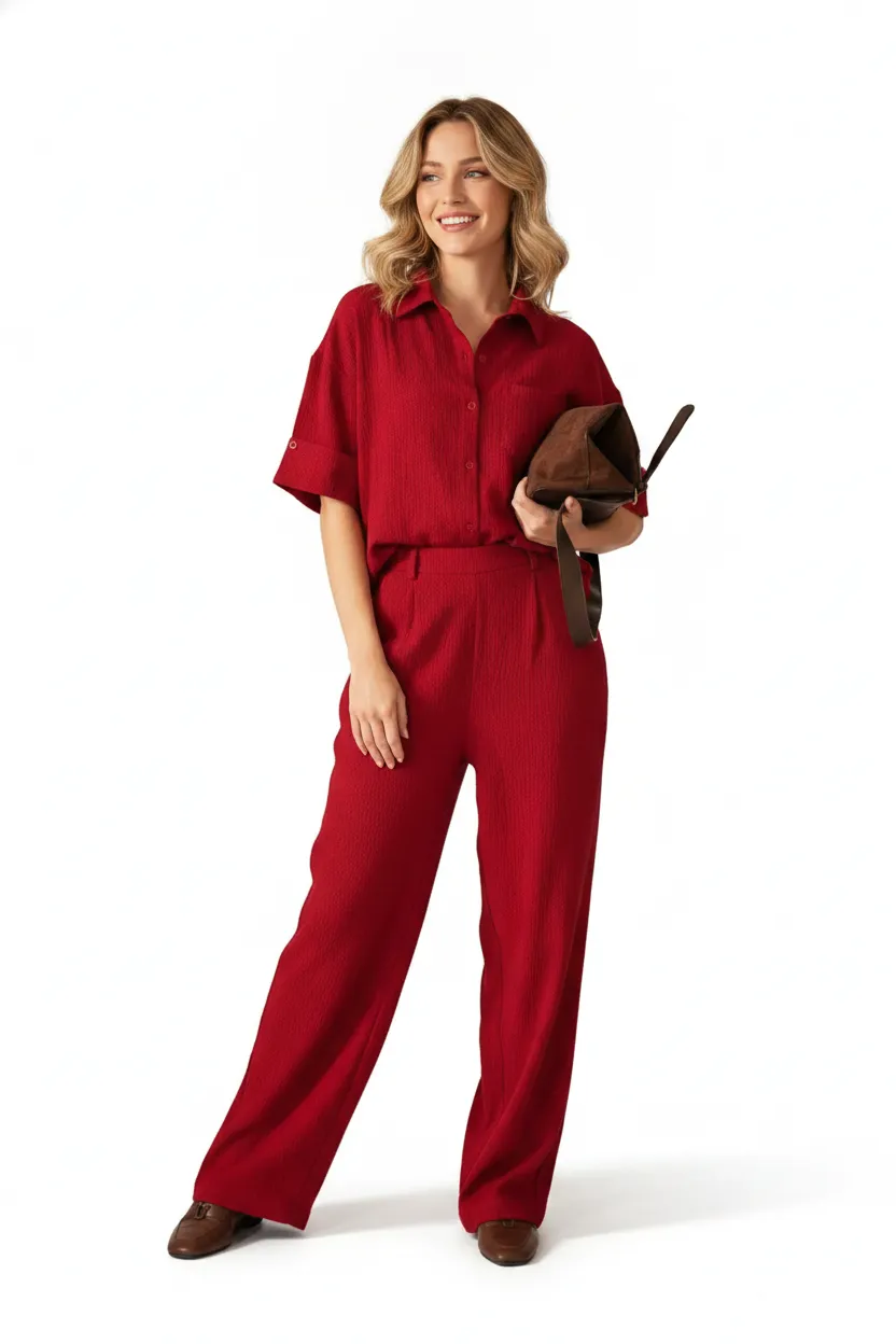 Women Soft Spectrum Burgundy Set