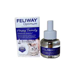 Feliway Optimum Refill, 48 ml, påfyllnadsförpackning till doftavgivaren. Finns på Vetbutiken.