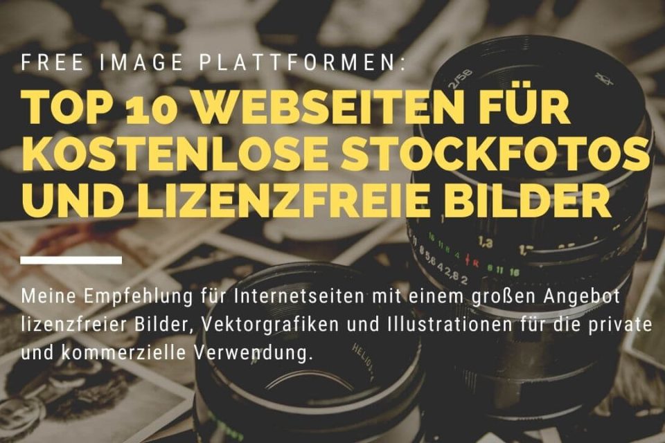 Internetseiten mit einem großen Angebot lizenzfreier Bilder, Vektorgrafiken und Illustrationen für die private und kommerzielle Verwendung