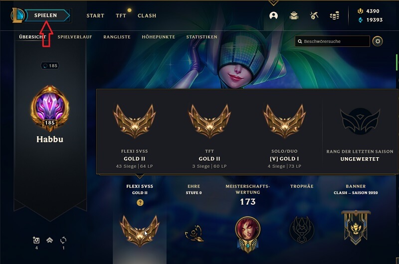 League of Legends Client spielen