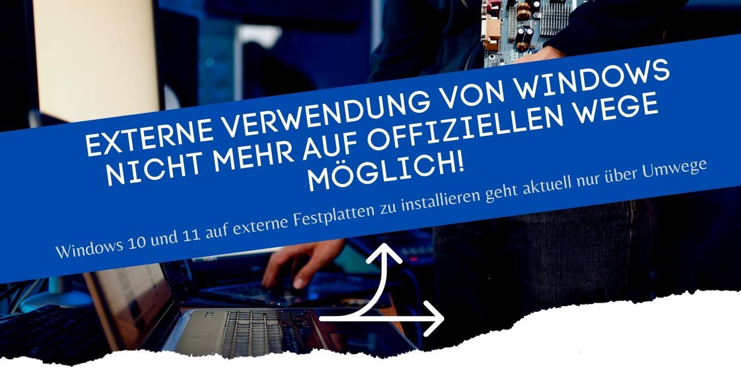 Microsoft Windows 10/11 auf eine externe Festplatte installieren (Tutorial)