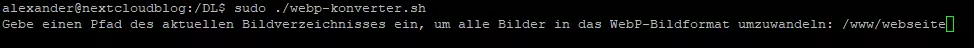 Linux WebP Konverter von JPG und PNG mit Script automatisieren