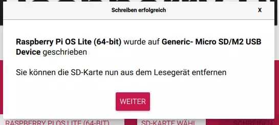 Raspberry Pi OS Lite als Grundgerüst für den Netzwerkspeicher