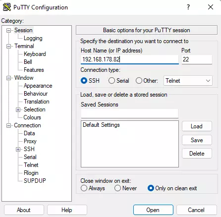 SSH Verbindung zur Raspberry Pi selbstbau NAS aufbauen