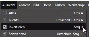Das Bild Invertieren für die Entfernung von Hintergrund-Details (Transparent machen)