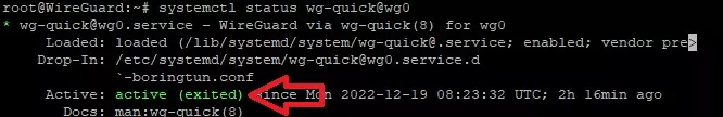 Wireguard Server Linux-Container installieren und Status prüfen