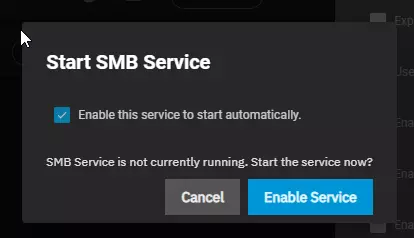 SMB Service für Freigaben aktivieren