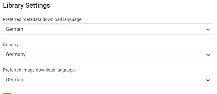 Sprache für die gemounteten Mediatheken mit dem Emby Media Server installieren