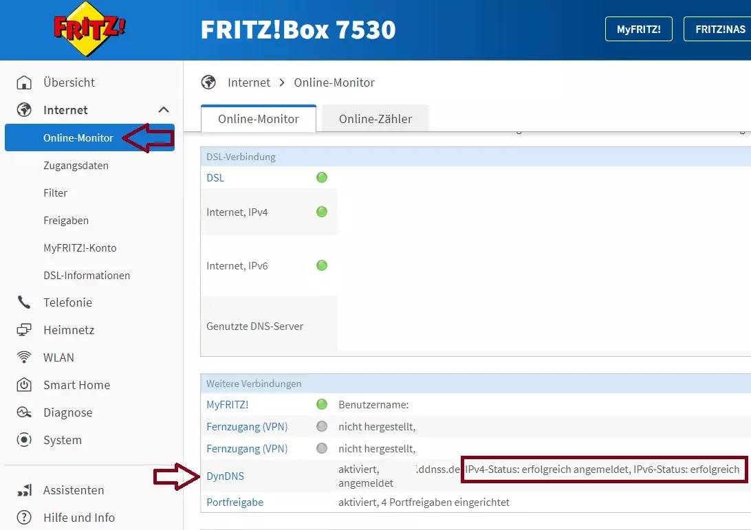 DynDNS Probleme nach Update auf Fritz!OS 7.50 (Lösung)