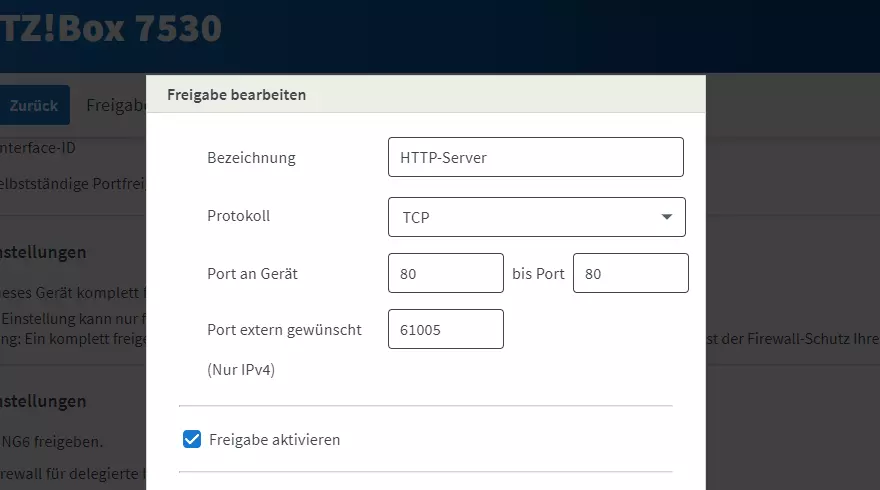 DynDNS ddnss mit Nextcloud FritzOS 7.50 einen externen Port verwenden