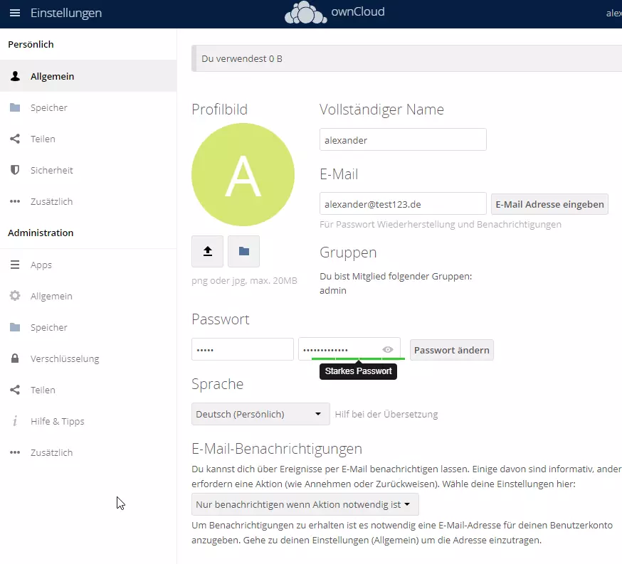 Owncloud-Raspberry Pi installieren und Benutzer anlegen