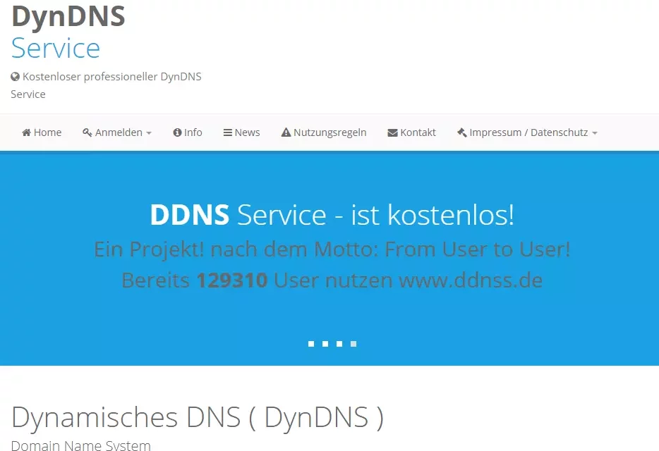 dyndns free anbieter ddnss