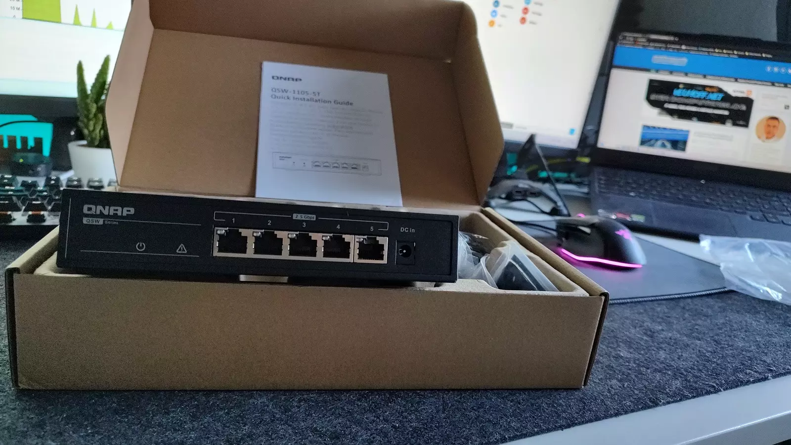 QNAP 2.5GBE Switch für das TVS-h674 NAS aus dem Test (Review)