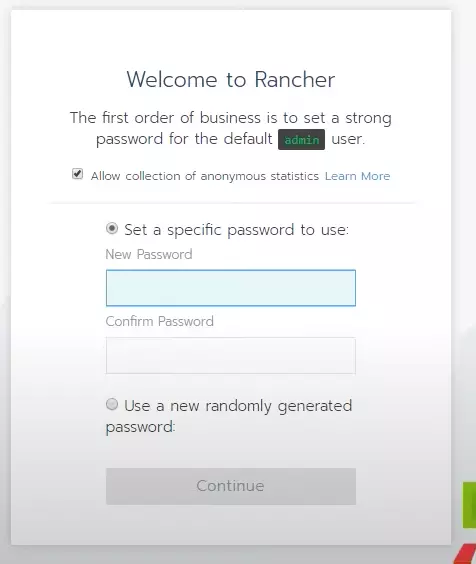 Rancher Installation als Docker-Container unter Linux Ubuntu 22.04 - Adminkonto