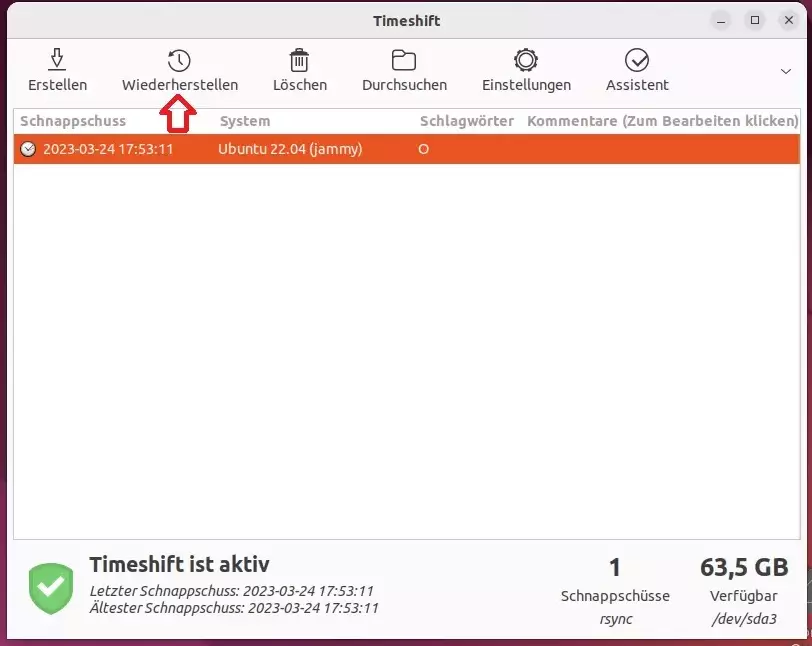 Den Ubuntu-PC mit Backups und Snapshots sichern