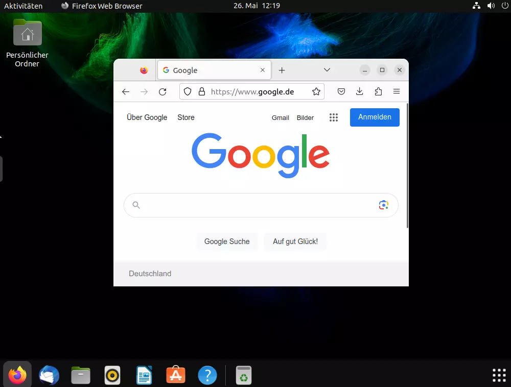 Google Chrome Installation eines Webbrowsers