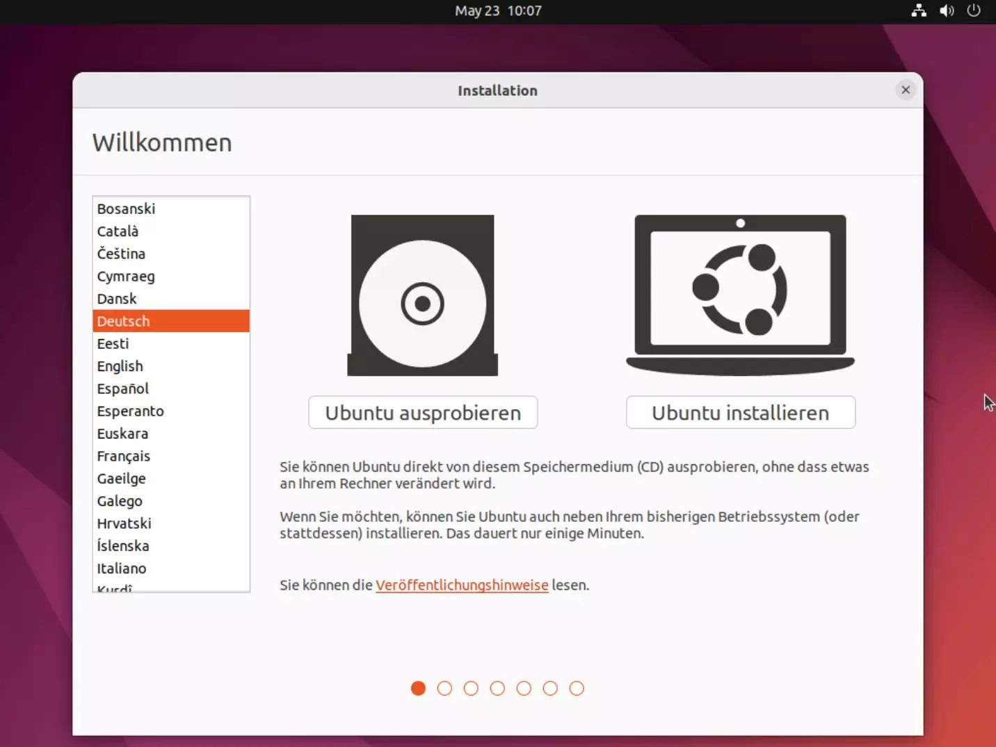 Ubuntu installieren deutsch