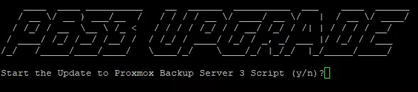 Proxmox-Backup-Server Version 3 Upgrade Start