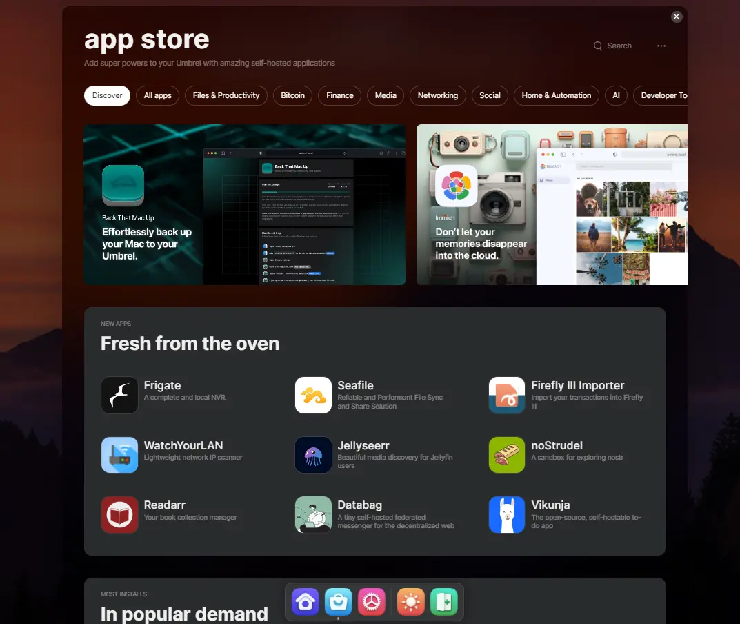 Der Umbrel App-Store (7)