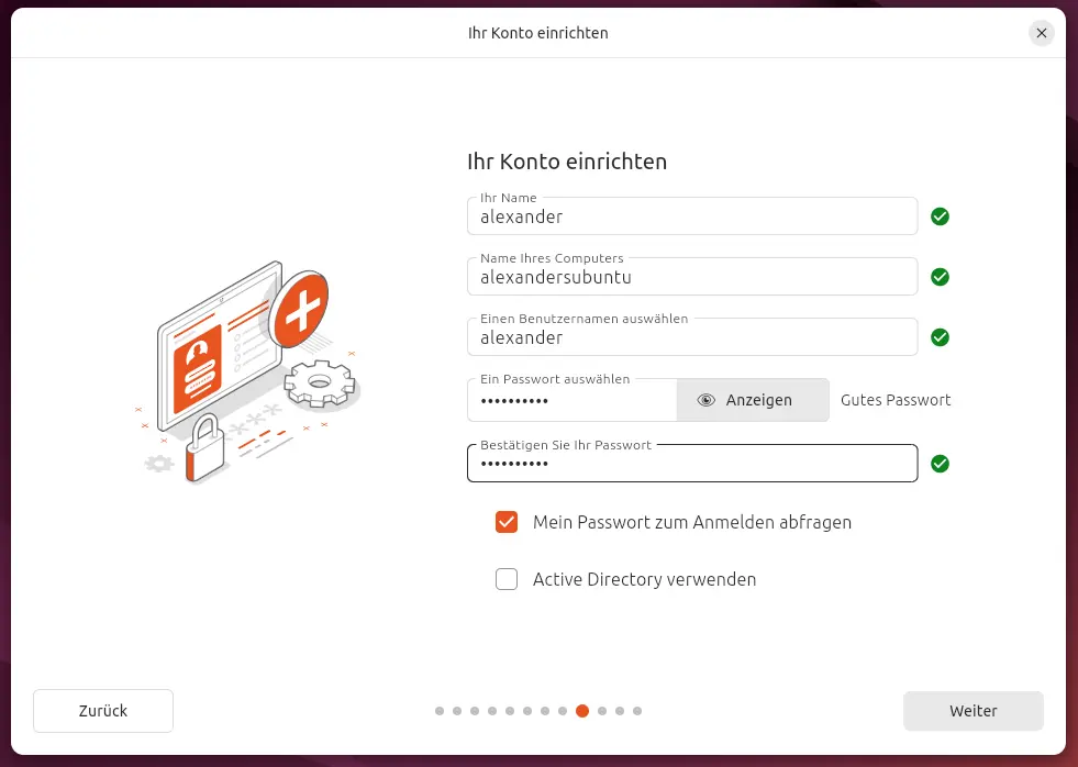 B12 - Benutzerkonto erstellen und Passwort festlegen