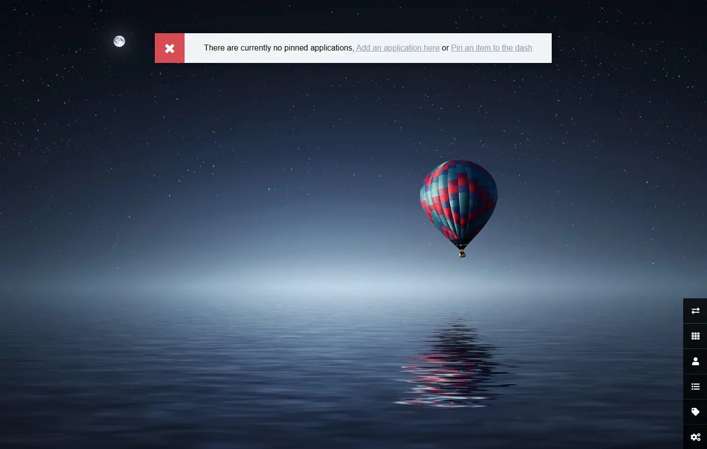 Das Heimdall-Dashboard nach der Installation im Browser