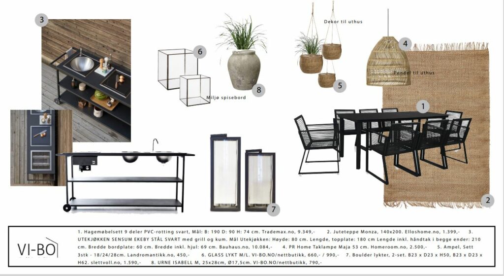 Interiørdesign uteområde