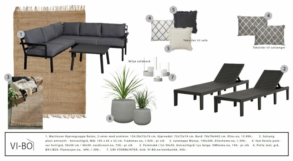 Interiørdesign uteområde