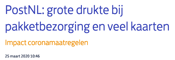 Drukte bij PostNL