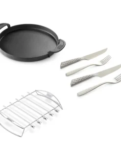 Weber GBS Stegepande + kebabsæt + grillbestik
