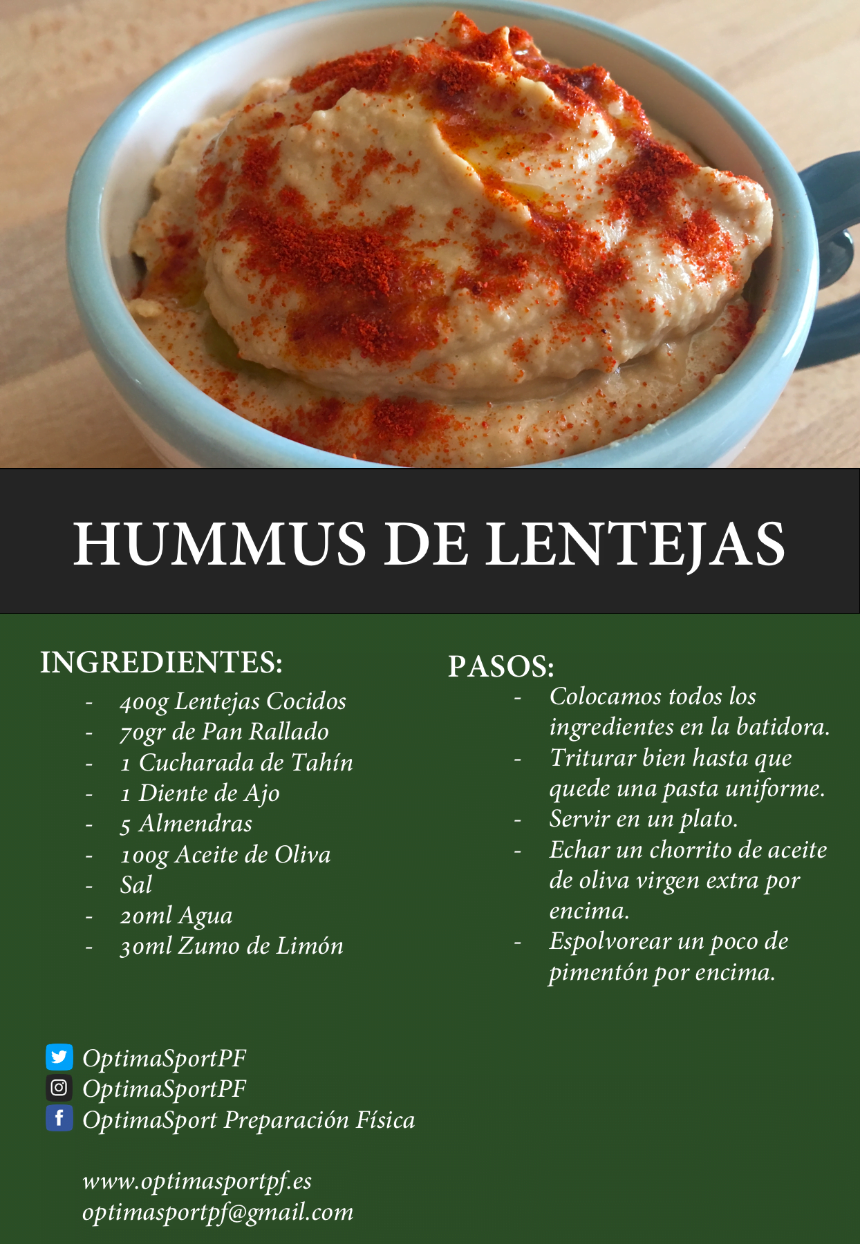 receta hummus lentejas paso a paso