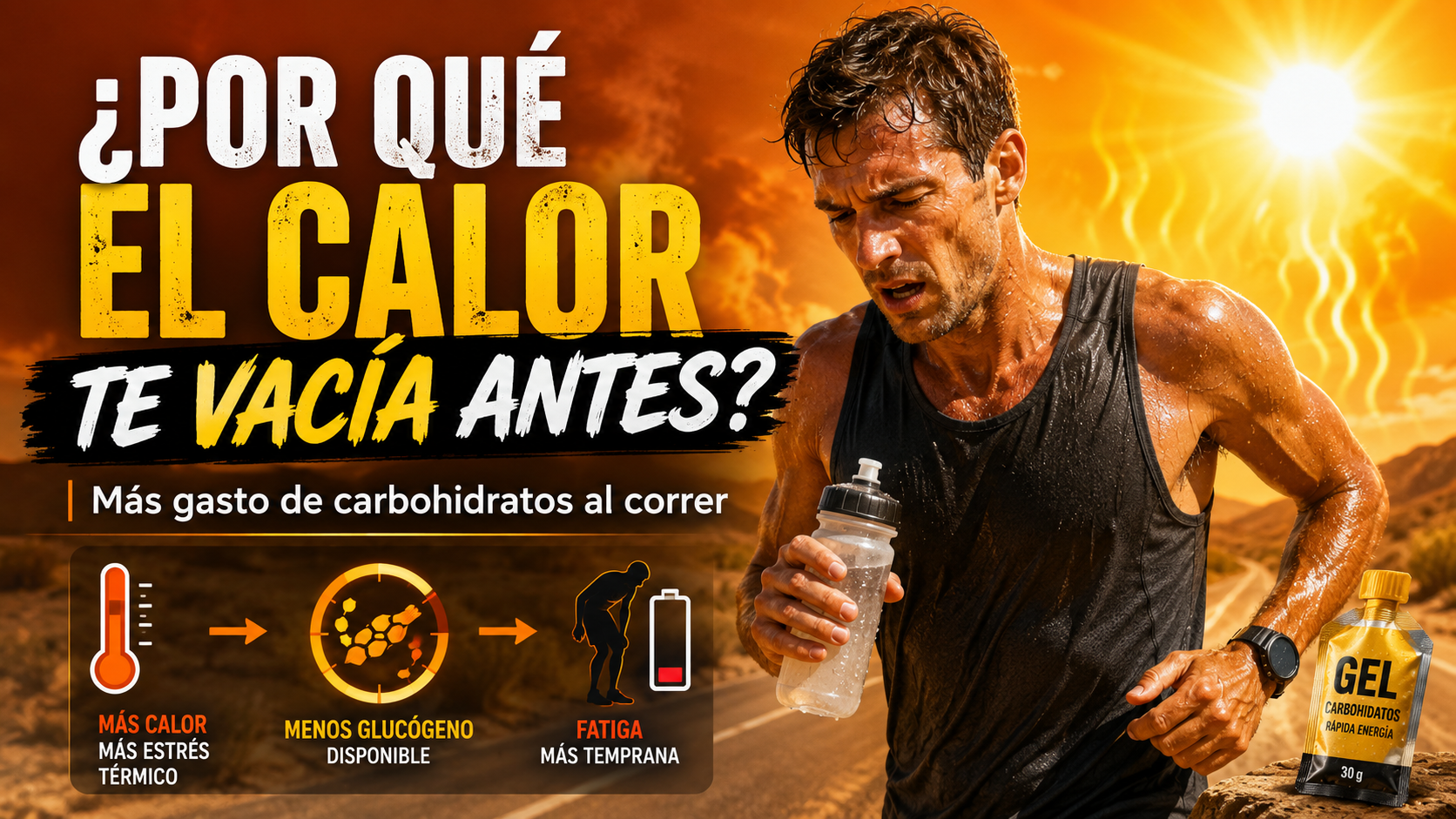 correr con calor y gasto carbohidratos