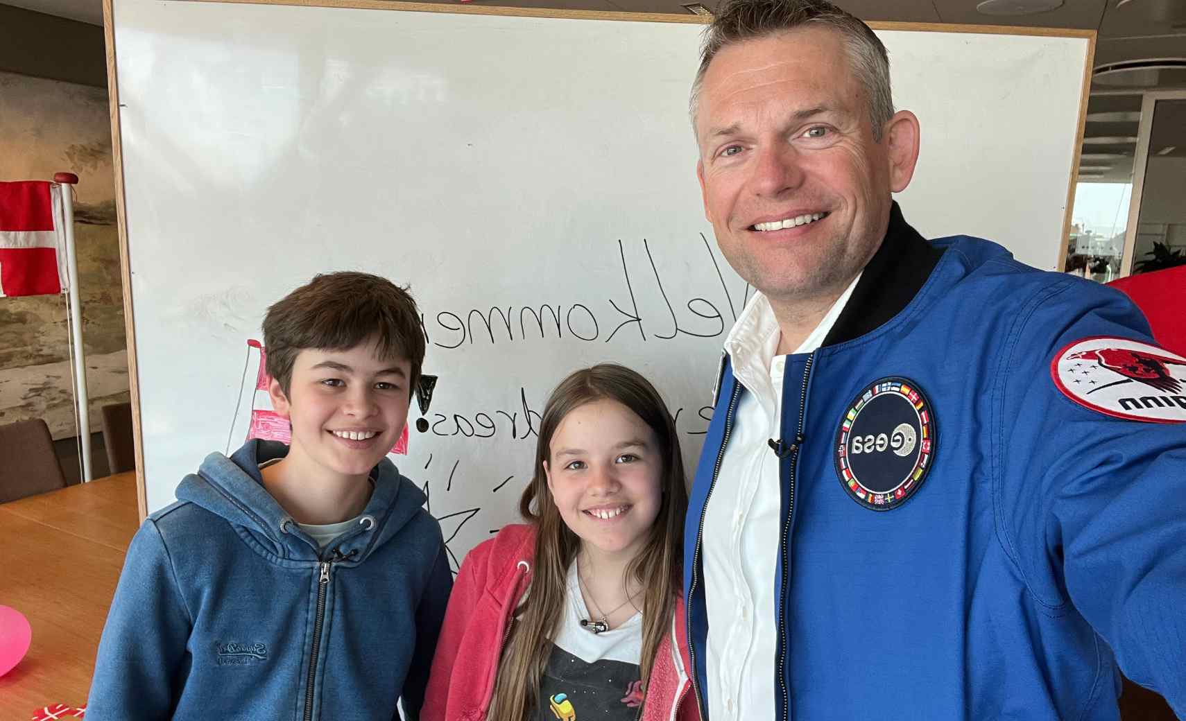 Maja og Marcus mødte Andreas Mogensen den danske astronaut