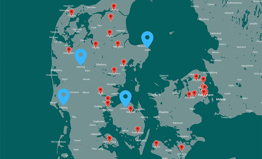 Nye byer i 2022: Velkommen Herning, Esbjerg, Grenå og Søndersø!