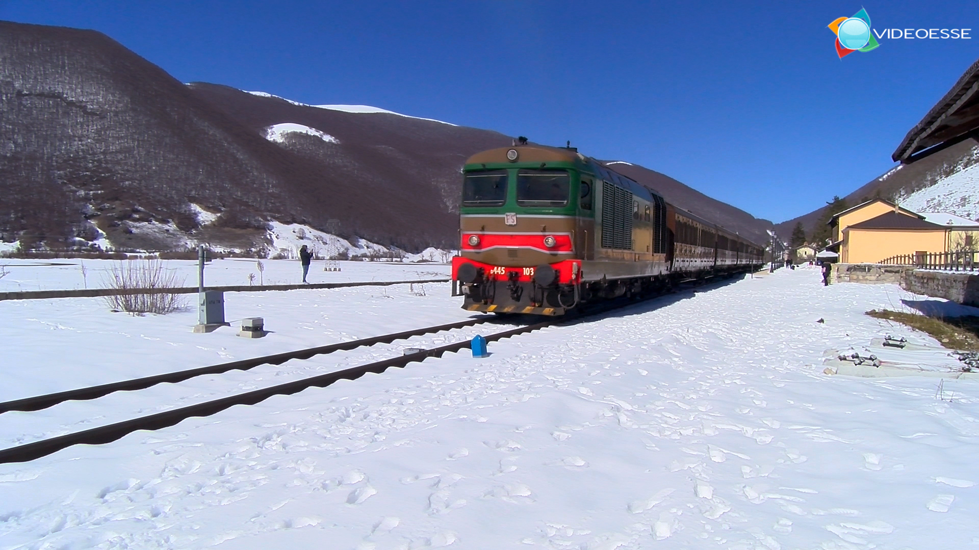 treno storico invernale Sulmona - Roccaraso a Palena