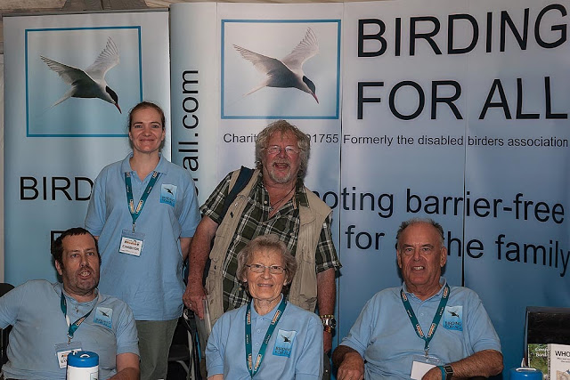 Bill Oddie with the Birding For All team last year