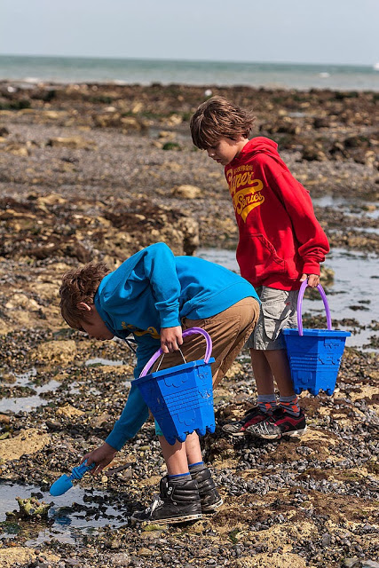 My boys (Owen & Toby) Rock pooling