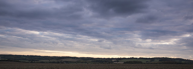 The sun sinking over Hertfordshire