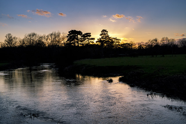 Chasing Sunset - Sun setting over the River Ouse in Milton Keynes