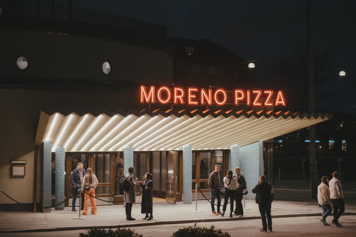 Moreno Pizza, verdens største pizzeria, åbnede i april 2022 i Göteborg – også med servering på taget