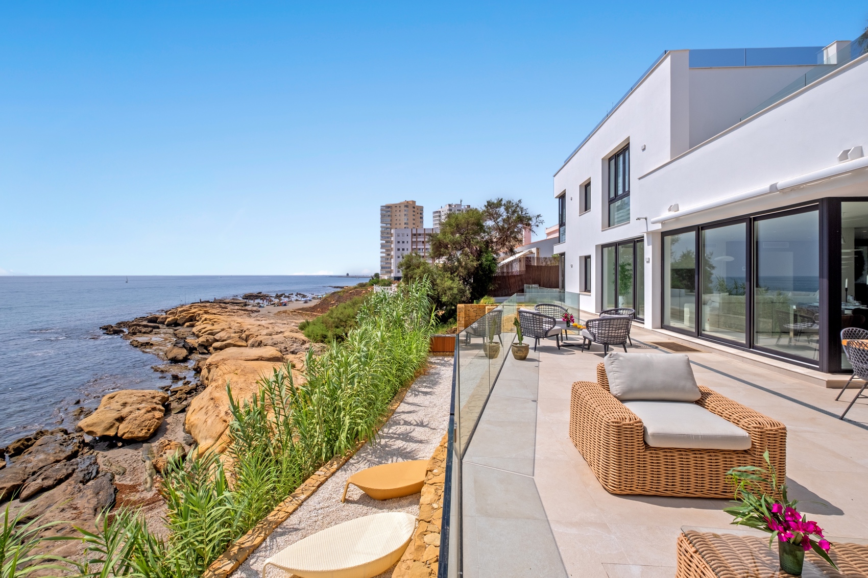 Villa Karma terrace Mediterranean view