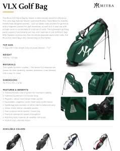 VLX golf bag