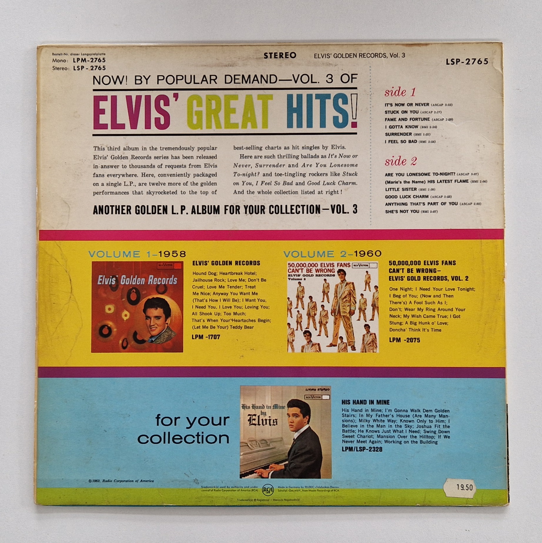 Elvis Presley Elvis’ Golden Records, Volume 3 VinylWinkel.nl