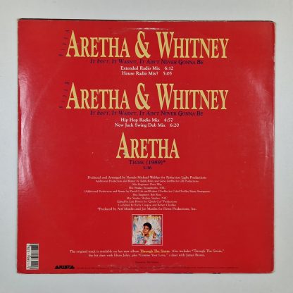 12 Inch - Aretha Franklin & Whitney Houston – It Isn't, It Wasn't, It Ain't Never Gonna Be - Afbeelding 4