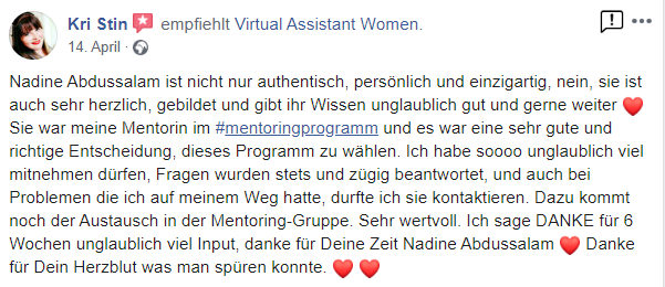 virtuelle Assistenz mentoring