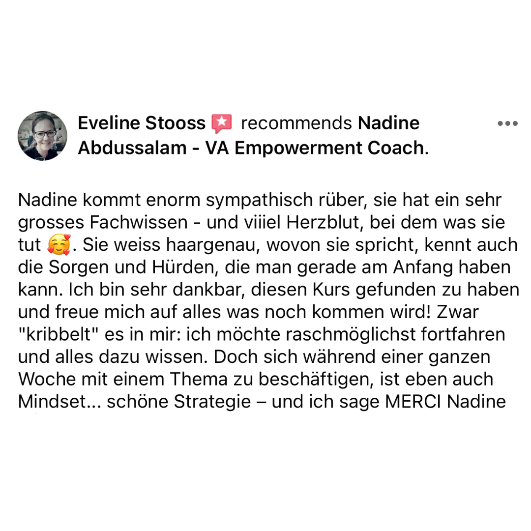 Eveline Feedback