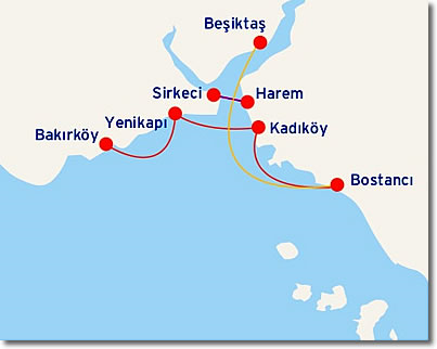 Карта паромы стамбул