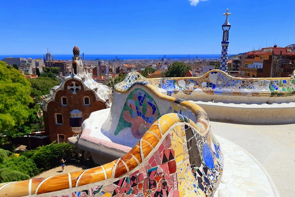 Parc Guell in Barcelona Spain - Park Güell en Barcelona, España - Parc Guell in Barcelona Spanje - Park Guell in Barcelona Spanien - Parc Güell à Barcelone Espagne - Parco Güell a Barcellona Spagna